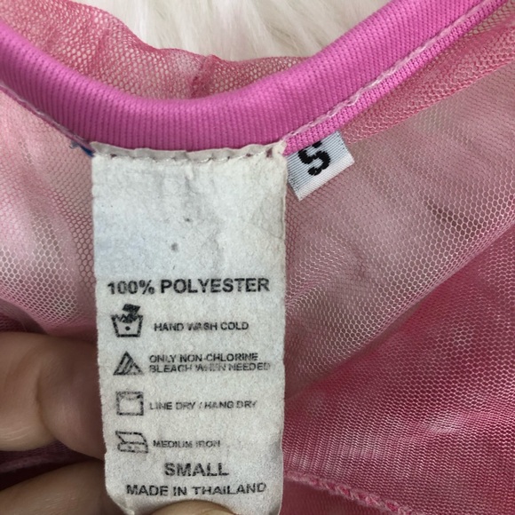 Sheer Swimsuit Coverup Pants; Sexy Sheer Pink Pants Tie Front See Thru SZ S - Picture 3 of 7